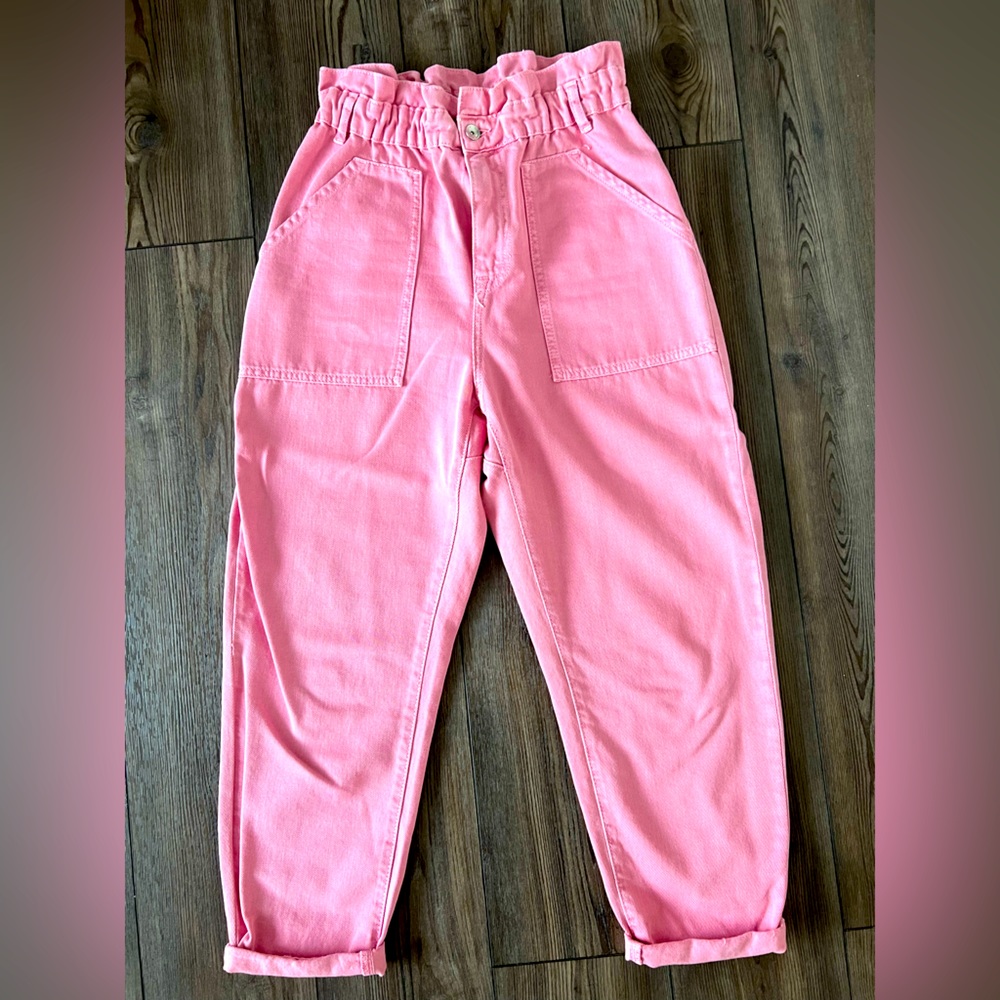 High waisted ZARA pink mom jeans